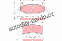 Sada brzdových destiček TRW GDB4015 - PONTIAC Grand Prix 88-93