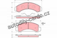 Sada brzdových destiček TRW GDB4021 - FORD AEROSTAR 92-93