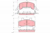 Sada brzdových destiček TRW GDB4028 - CHEVROLET BERETTA 87-91
