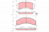 Sada brzdových destiček TRW GDB4029 - PONTIAC FIERO 84-87