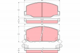 Sada brzdových destiček TRW GDB869 - TOYOTA