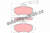 Sada brzdových destiček TRW GDB404 - AUDI 100 82-90