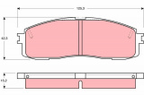 Sada brzdových destiček TRW GDB872 - TOYOTA