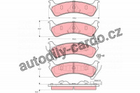 Sada brzdových destiček TRW GDB4041 - FORD WINDSTAR 95-