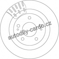 Brzdový kotouč TRW DF7276 - MITSUBISHI PAJERO 99-