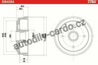 Brzdový buben TRW DB4364 -