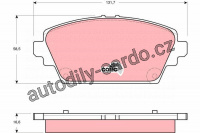 Sada brzdových destiček TRW GDB3291 - NISSAN PRIMERA