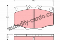 Sada brzdových destiček TRW GDB352 - TOYOTA HILUX 4-RUNNER