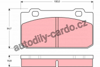 Sada brzdových destiček TRW GDB353 - ALFA ROMEO 33 82-88