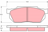 Sada brzdových destiček TRW GDB358 - HONDA CIVIC 87-91