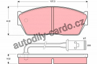 Sada brzdových destiček TRW GDB350 - ROVER 213, 216