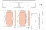 Sada brzdových destiček TRW GDB3470 - SUBARU IMPREZA 05- WRX