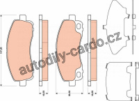 Sada brzdových destiček TRW GDB3487 - MITSUBISHI CANTER 06-