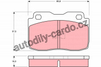Sada brzdových destiček TRW GDB359 - FIAT UNO 45 84-87