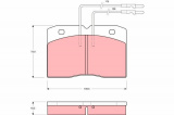 Sada brzdových destiček TRW GDB343 - IVECO