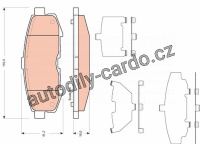 Sada brzdových destiček TRW GDB3406 - MAZDA MPV