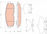 Sada brzdových destiček TRW GDB3406 - MAZDA MPV