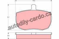 Sada brzdových destiček TRW GDB341 - FORD TRANSIT
