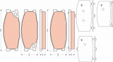 Sada brzdových destiček TRW GDB3423 - MITSUBISHI