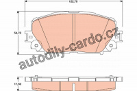 Sada brzdových destiček TRW GDB3460 - TOYOTA YARIS 06-