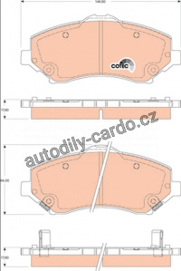 Sada brzdových destiček TRW GDB4144 - JEEP WRANGLER 06-
