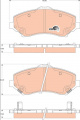 Sada brzdových destiček TRW GDB4144 - JEEP WRANGLER 06-