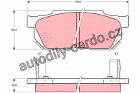 Sada brzdových destiček TRW GDB325 - HONDA CIVIC