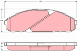 Sada brzdových destiček TRW GDB3394 - NISSAN PATROL