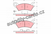 Sada brzdových destiček TRW GDB324 - MAZDA
