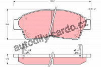 Sada brzdových destiček TRW GDB3207 - TOYOTA PICNIC