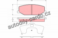 Sada brzdových destiček TRW GDB3210 - SUZUKI JIMNY