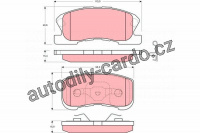 Sada brzdových destiček TRW GDB3220 - DAIHATSU SIRION