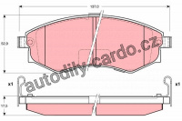 Sada brzdových destiček TRW GDB3211 - HYUNDAI SONATA