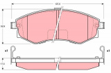 Sada brzdových destiček TRW GDB3211 - HYUNDAI SONATA