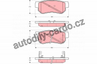 Sada brzdových destiček TRW GDB3282 - HYUNDAI SONATA
