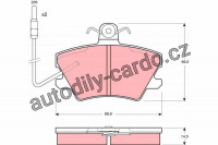 Sada brzdových destiček TRW GDB968 - RENAULT