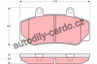 Sada brzdových destiček TRW GDB970 - VOLVO 740-960