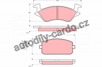 Sada brzdových destiček TRW GDB769 - TOYOTA STARLET