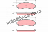 Sada brzdových destiček TRW GDB982 - NISSAN SUNNY
