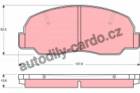 Sada brzdových destiček TRW GDB980 - DAIHATSU FEROZA