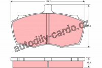 Sada brzdových destiček TRW GDB760 - LDV 200, 400