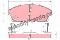 Sada brzdových destiček TRW GDB733 - HONDA ACCORD