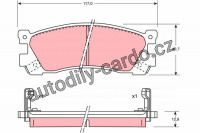 Sada brzdových destiček TRW GDB746 - MAZDA 91