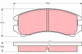 Sada brzdových destiček TRW GDB731 - NISSAN SUNNY