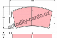 Sada brzdových destiček TRW GDB139 - ISUZU, MAZDA RX 7 I