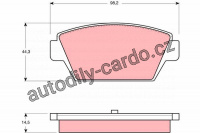 Sada brzdových destiček TRW GDB945 - MITSUBISHI GALANT
