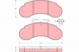Sada brzdových destiček TRW GDB950 - MERCEDES MB100 87-91