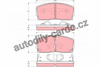 Sada brzdových destiček TRW GDB886 - DAIHATSU CHARADE