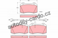 Sada brzdových destiček TRW GDB1392 - ALFA ROMEO GTV, FIAT COUPE
