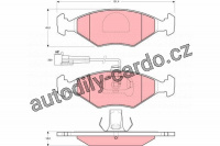 Sada brzdových destiček TRW GDB1393 - FIAT PALIO, SIENA